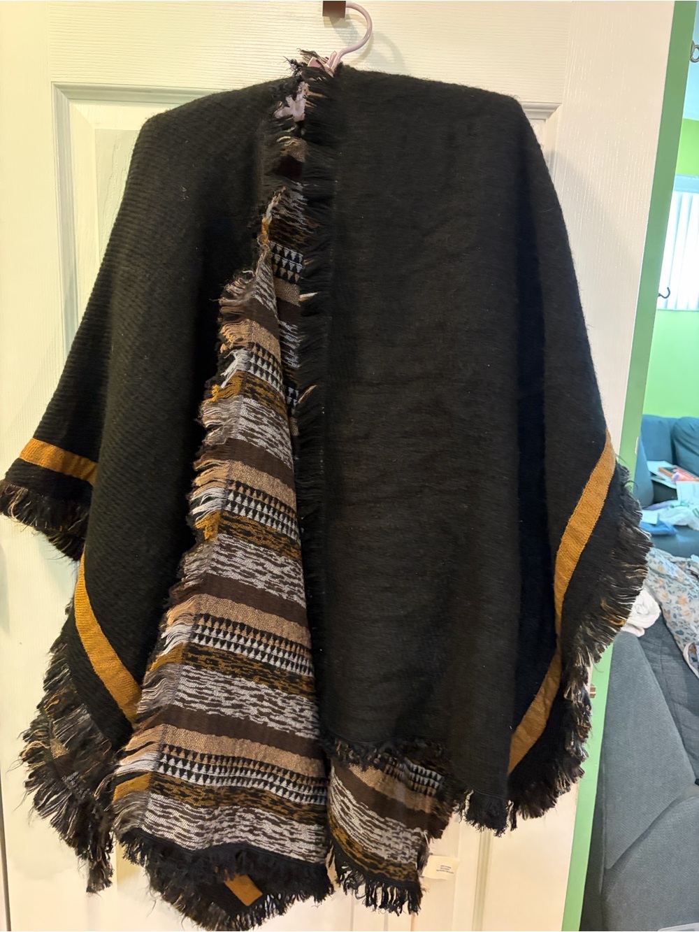 Lucky Brand Fringed Poncho